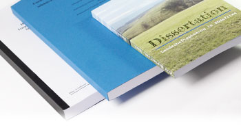Ihre Masterarbeit als Softcover-Heissleimbindung drucken und binden lassen. heissleimbindungen