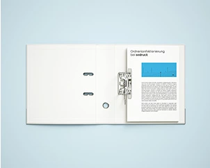 Opened file folder with contents