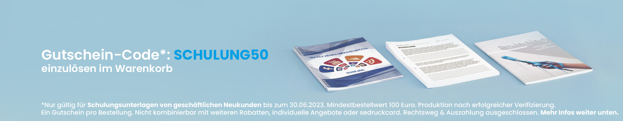 Drahtringbindung, Druck ohne Bindung und eine Softcover-Klebebindung