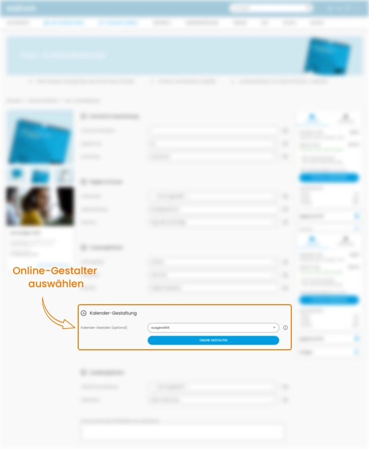 Der Online-Gestalter bei Kalendern