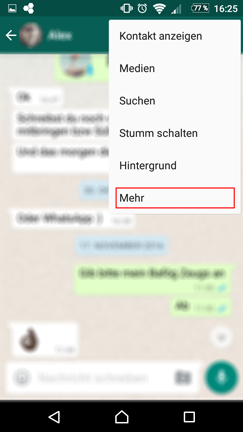 WhatsApp Einstellungen Mehr