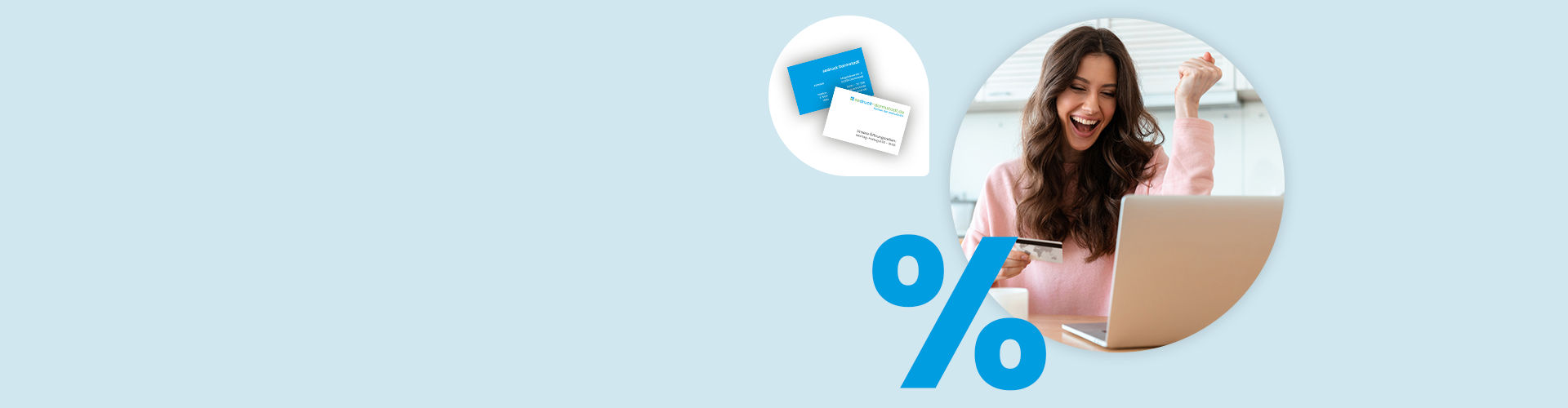 5 % Rabatt auf Visitenkarten bei sedruck Darmstadt