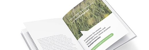 Aufgeschlagenes Hardcover-Buch