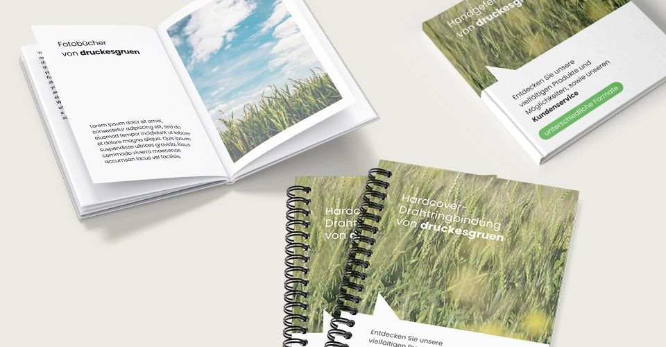Umweltschonende Hardcover-Produkte