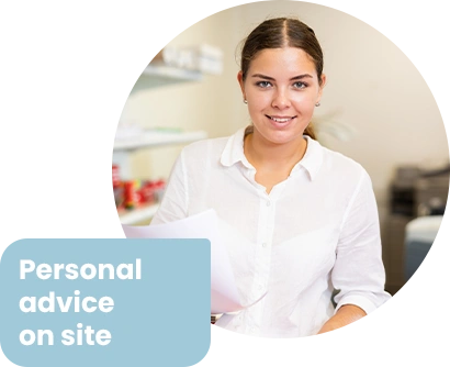 Branch manager in the sedruck copy shop in Leipzig Beethovenstrasse