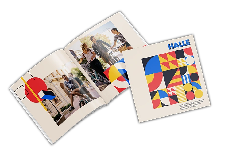 Magazin über Halle geschlossen und aufgeschlagen