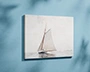 Close-up of a photo canvas with tightly stretched fabric and sturdy wooden frame – high-quality canvas printing for durable wall art
