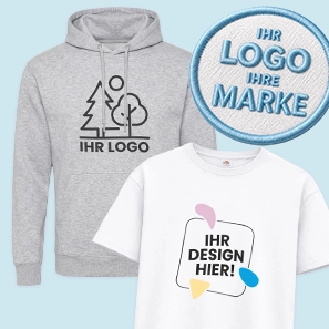 Individuell bedrucktes T-Shirt und Hoodie und Logo Stickerei