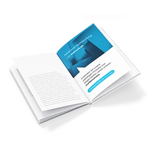 Aufgeschlagenes Hardcover-Buch mit Beispieldruck
