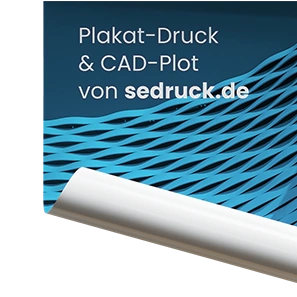 Hängendes Plakat mit Beispieldruck