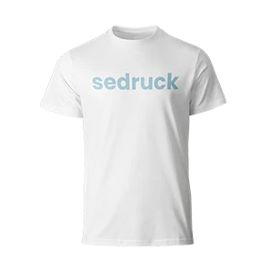 Weißes T-Shirt mit sedruck-Schriftzug