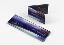 Business cards with folding and double-sided color printing