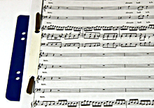 blauer Abheftstreifen - Notenblatt