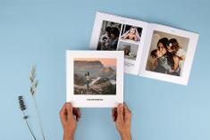 Hardcover book with photos