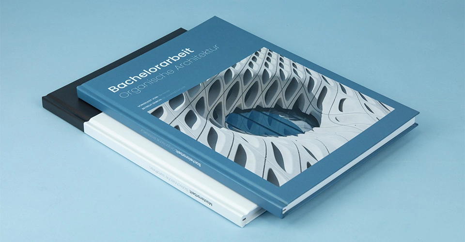 Hardcover book with custom printed front cover