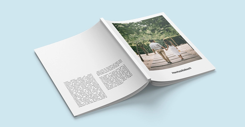 Softcover wedding photo book