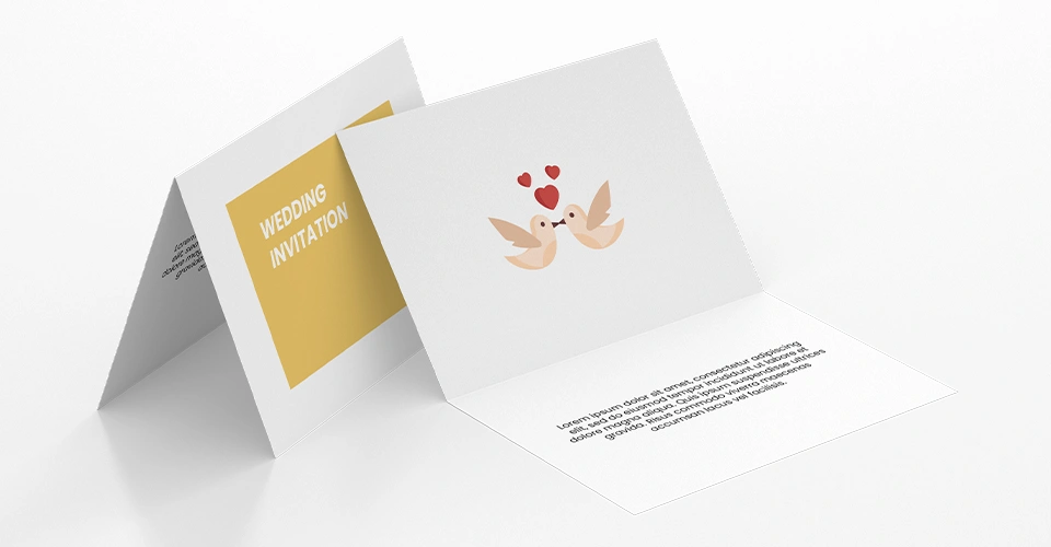 Wedding invitation as folding card