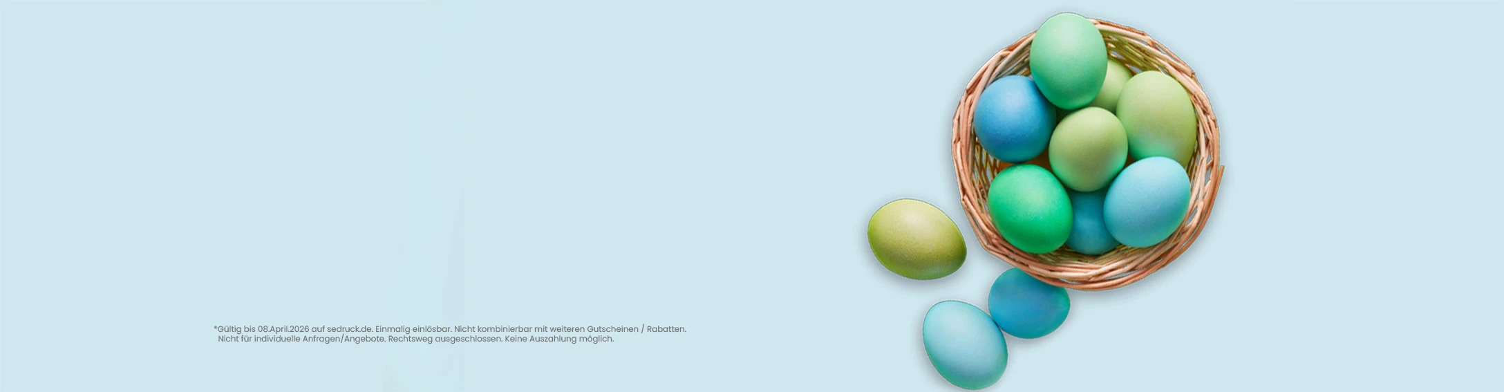 Bei sedruck sparen - OsterRabatt einlösen