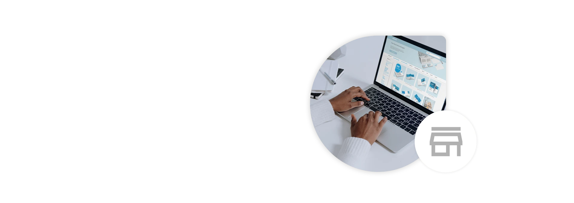 Bestellvorgang zu Hause am Laptop